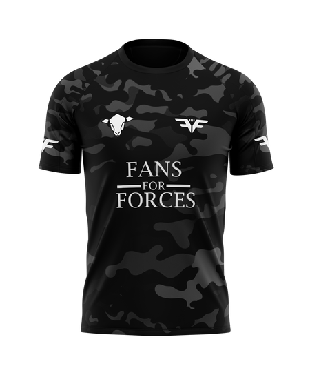 Ladies Fans for Forces Blackout Charity Tee