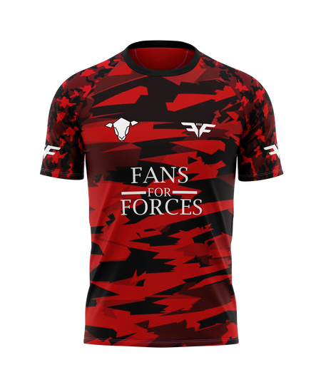 Ladies Fans for Forces Heart Charity Tee