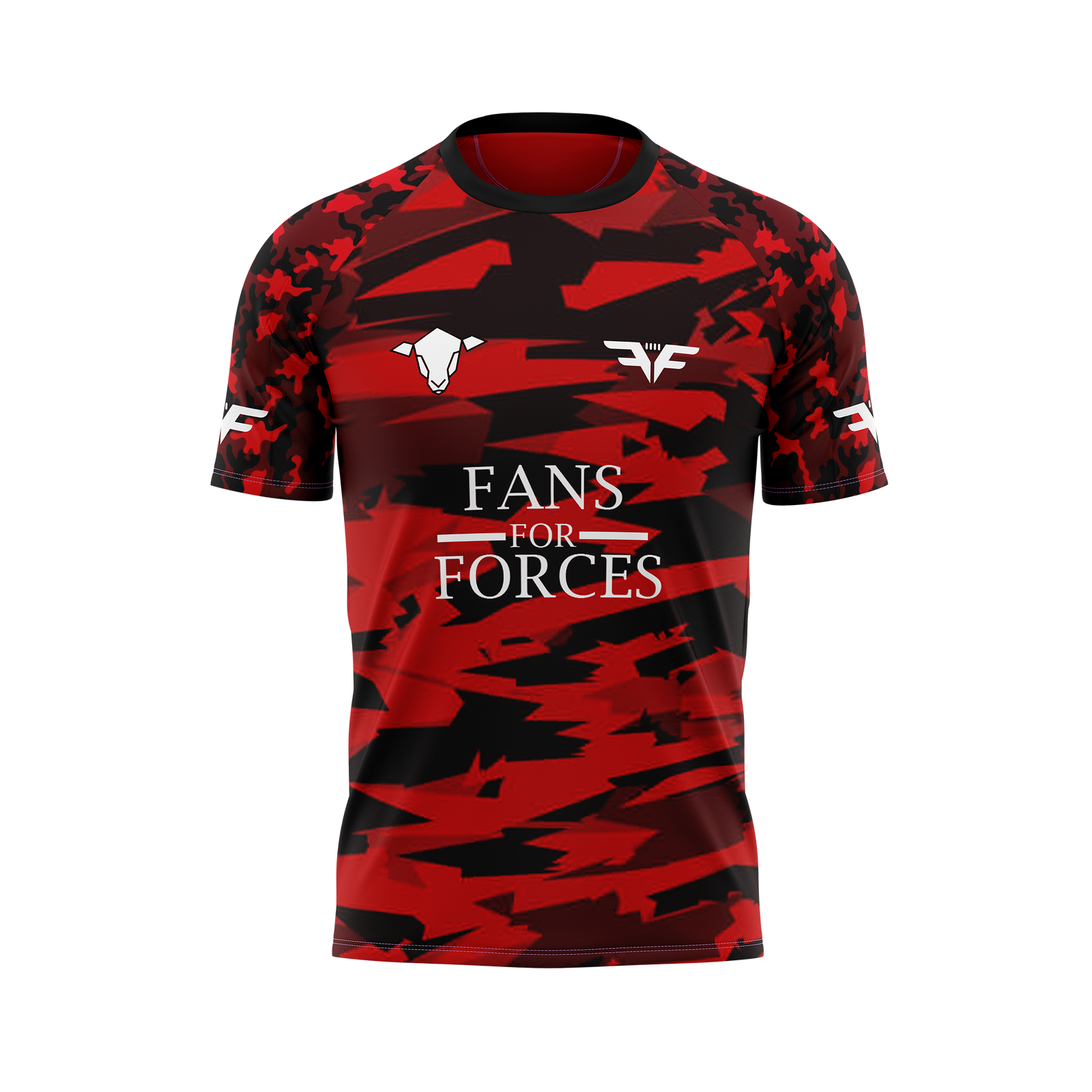 Mens Fans for Forces Heart Charity Tee